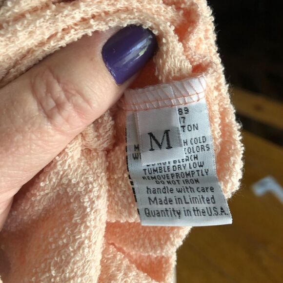 NWT Michael Lauren Orange Peach Mini Suns Nate Crop Sweatpants - M - Picture 7 of 8